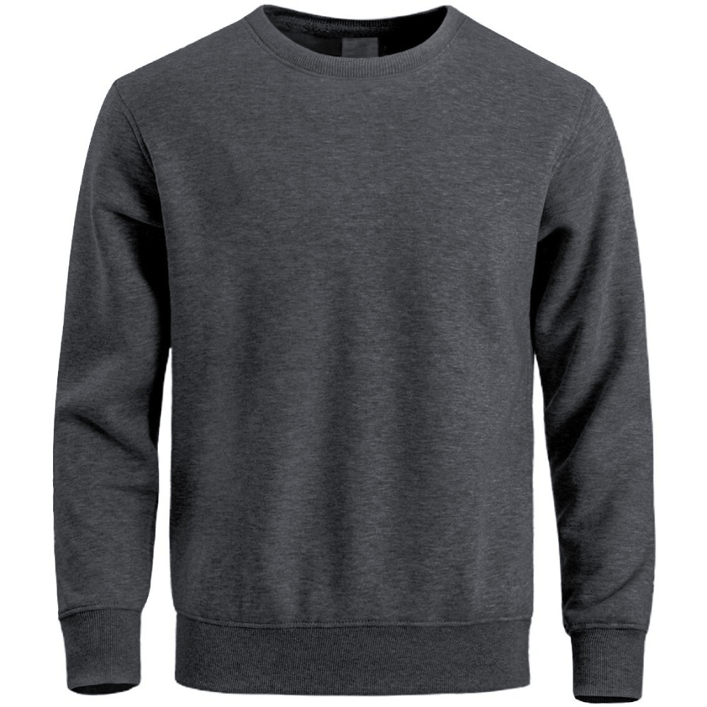 Warm solid color men's sports sweatshirt with O-neck and full sleeves, made from durable polyester for active outdoor wear. SF0582